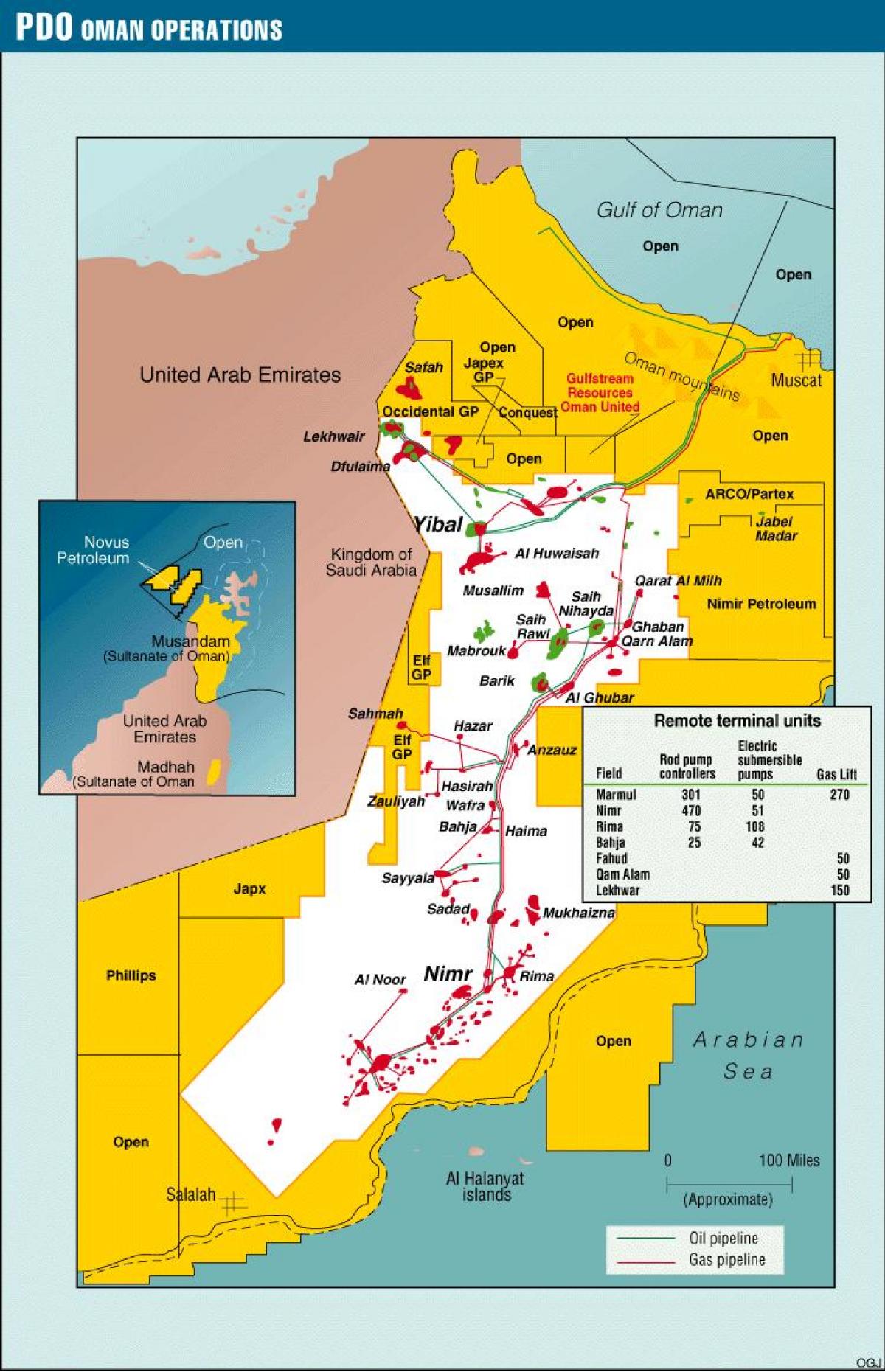 mapa ng yibal Oman