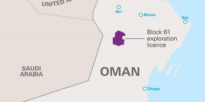 Mapa ng khazzan Oman