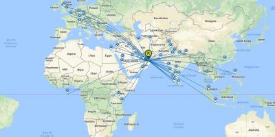 Oman air flight ruta ng mapa