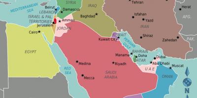 Mapa ng Oman mapa ng gitnang silangan