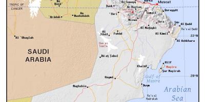 Mapa ng Oman pampulitika