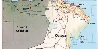 Oman mapa na may mga lungsod